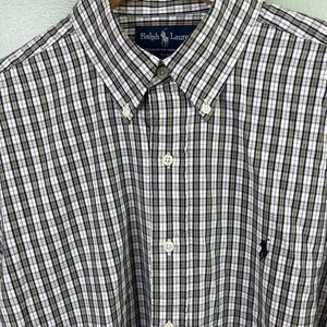 Ralph Lauren Blake‎ Black Yellow Plaid Short Sleeve Shirt Pony XL Men's